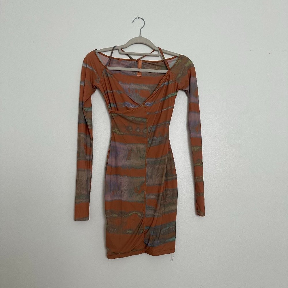 Skims orange mini dress size S